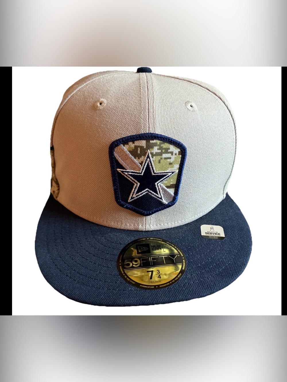 59FIFTY Dallas Cowboys Sz 7 3/4 Salute To Service Camo New Era Fitted Hat/Cap